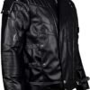 black faux leather jacket