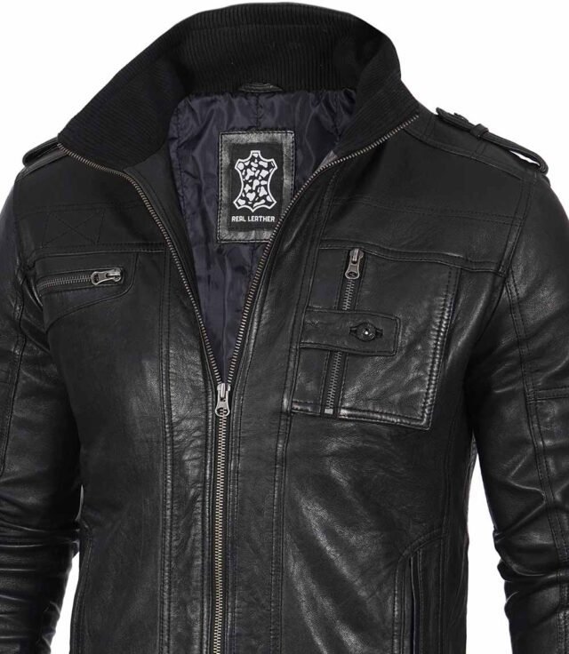 leather racer jacket