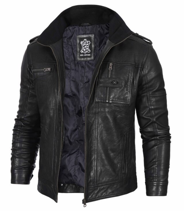 leather racer jacket