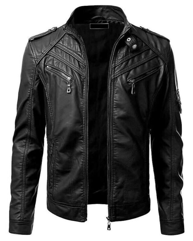 motorcycle leather jacket for mens