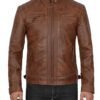 chocolate brown racer jacket