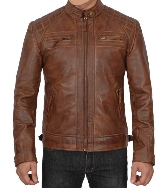 chocolate brown racer jacket