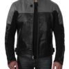 black cowhide leather jacket