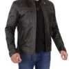 premium leather bomber jacket