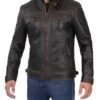 premium leather bomber jacket