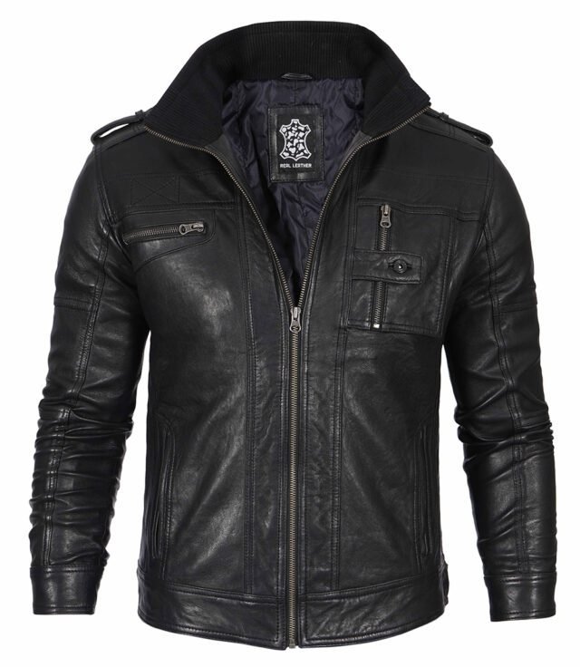 leather racer jacket