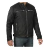 Jeremy Mens Polyester Black Quilted Jacket