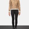 brown leather bomber jacket for womens