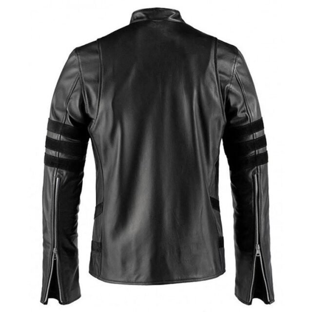 x men black leather jacket