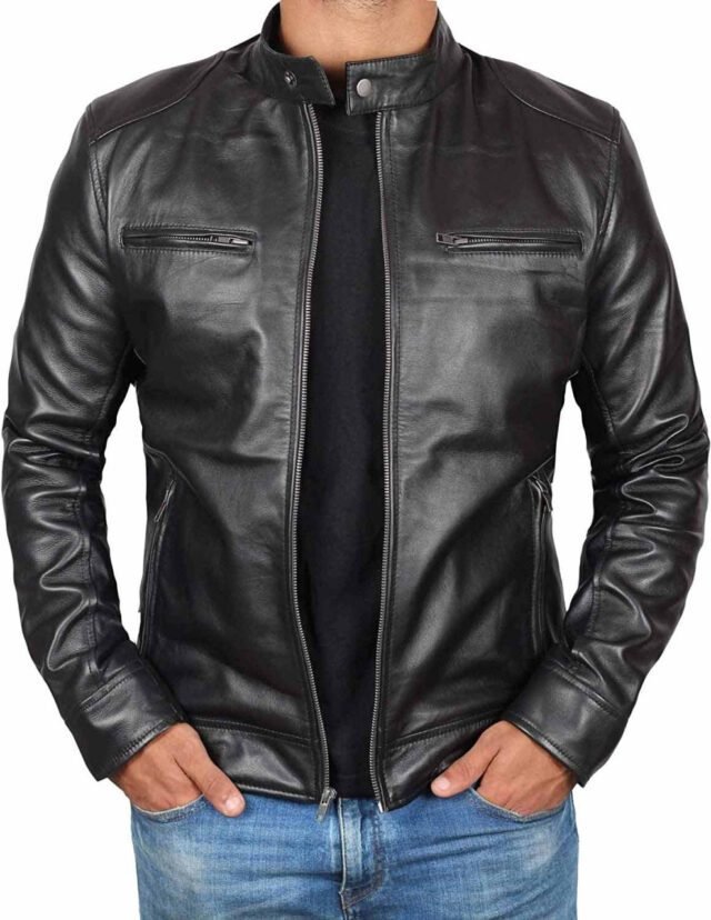 real lambskin leather jacket