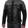 black cowhide leather jacket