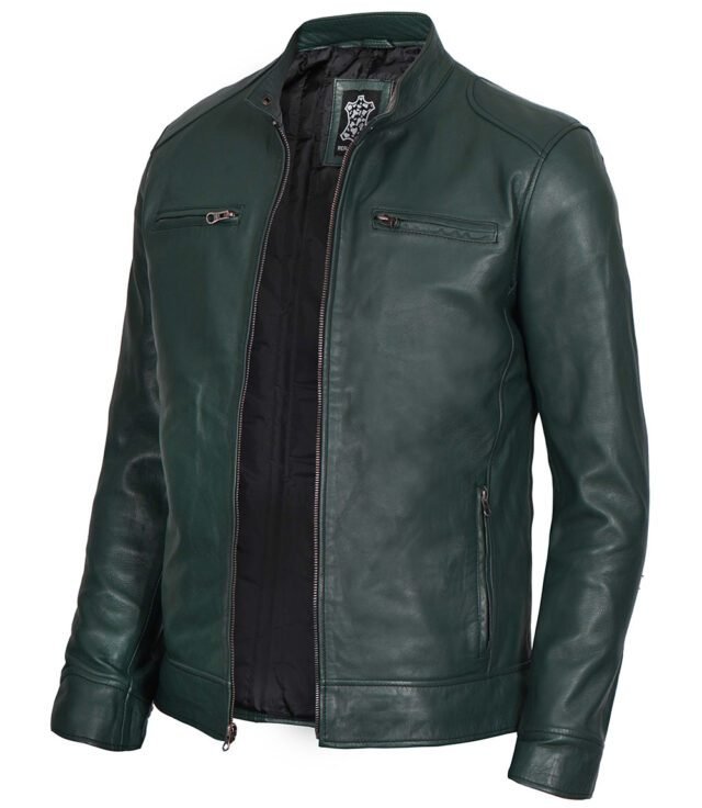 cafe racer leather jacket for mens