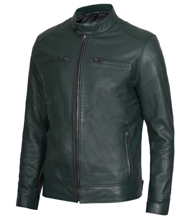 cafe racer leather jacket for mens