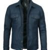 leather trucker jacket for men