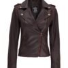 brown motorcycle leather jacket