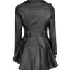 black peplum leather jacket