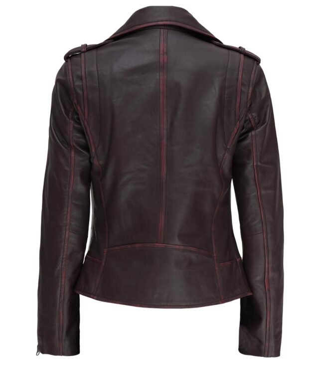 brown motorcycle leather jacket