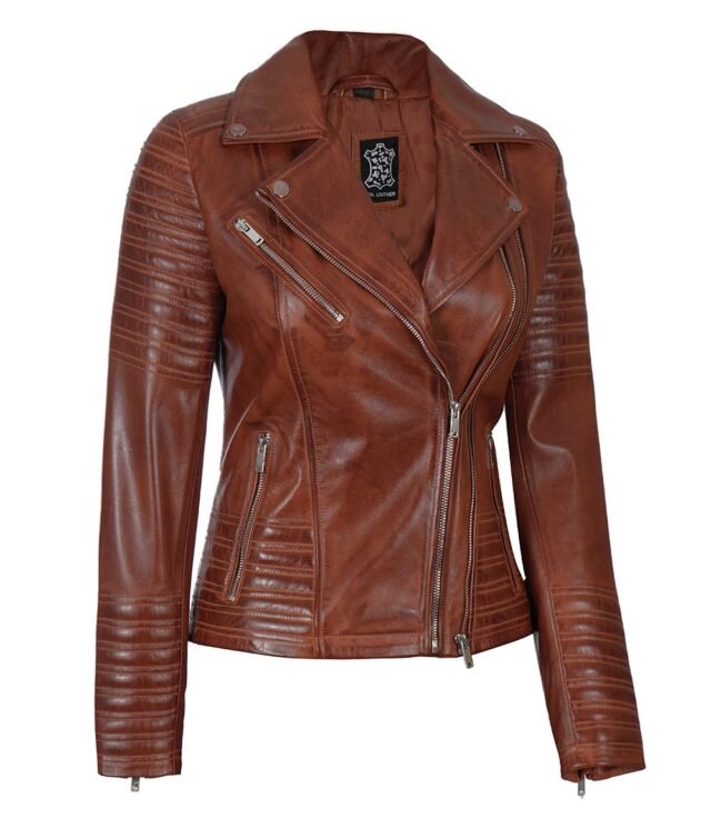 nicholle biker leather jacket