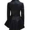 black peplum leather jacket