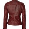 maroon quilted jacket for womens