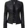 tall leather biker jacket