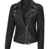 black quilted leather jacket