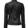 black cafe racer leather jacket