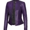 amy purple leather jacket