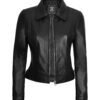 harrington black leather jacket