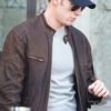 chris evans leather jacket