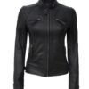 black quilted leather jacket