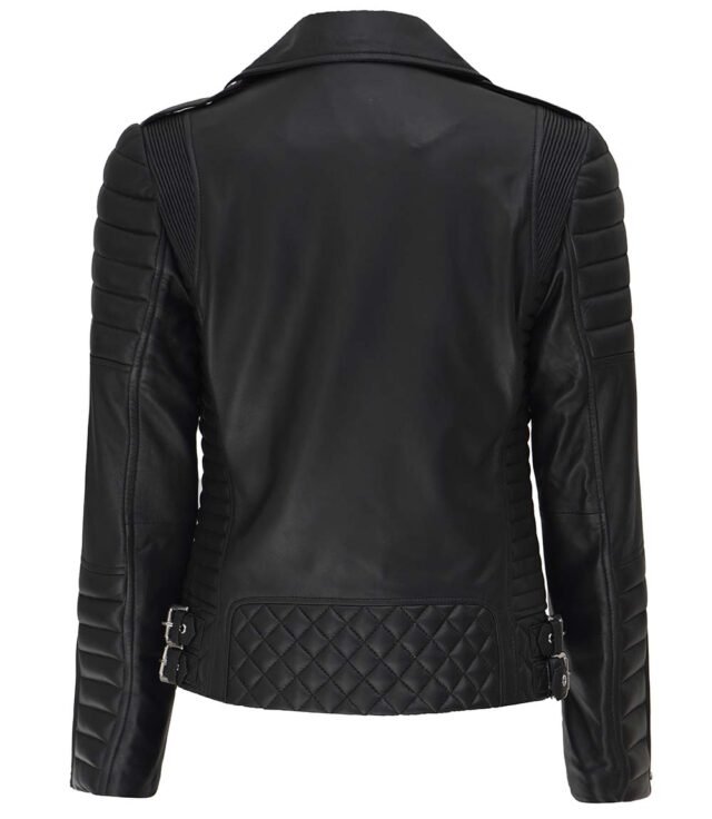 black quilted leather jacket