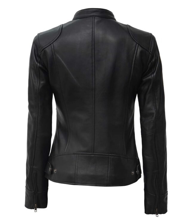 tall leather biker jacket