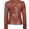 brown textured leather jacket