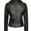 black quilted leather jacket for womens