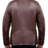 mens brown leather blazer