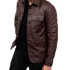 mens leather blazer