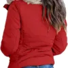 womens red puffer jacket with hood