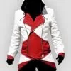 red and white hoodie