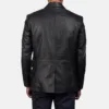 black leather blazer jacket