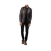 Men Daron Brown Leather Blazer