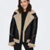 sherpa leather jacket