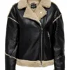 sherpa leather jacket