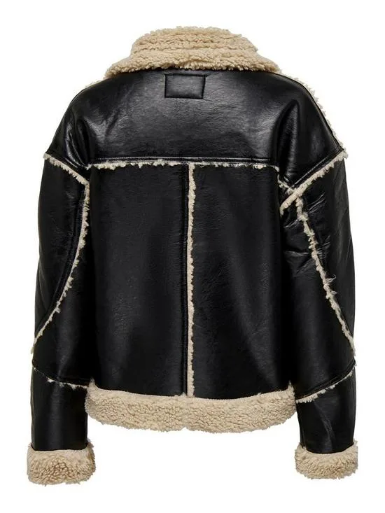 sherpa leather jacket