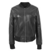 margaret black leather jacket