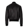 women black bomber leather jacket