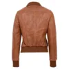 brown bomber leather jacket