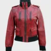 red bomber jacket