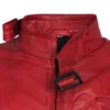 red leather faux jacket