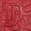 red leather faux jacket